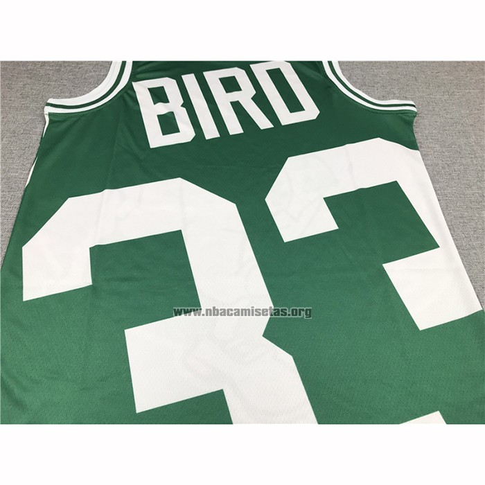 Camiseta Boston Celtics Larry Bird NO 33 Mitchell & Ness Big Face Verde